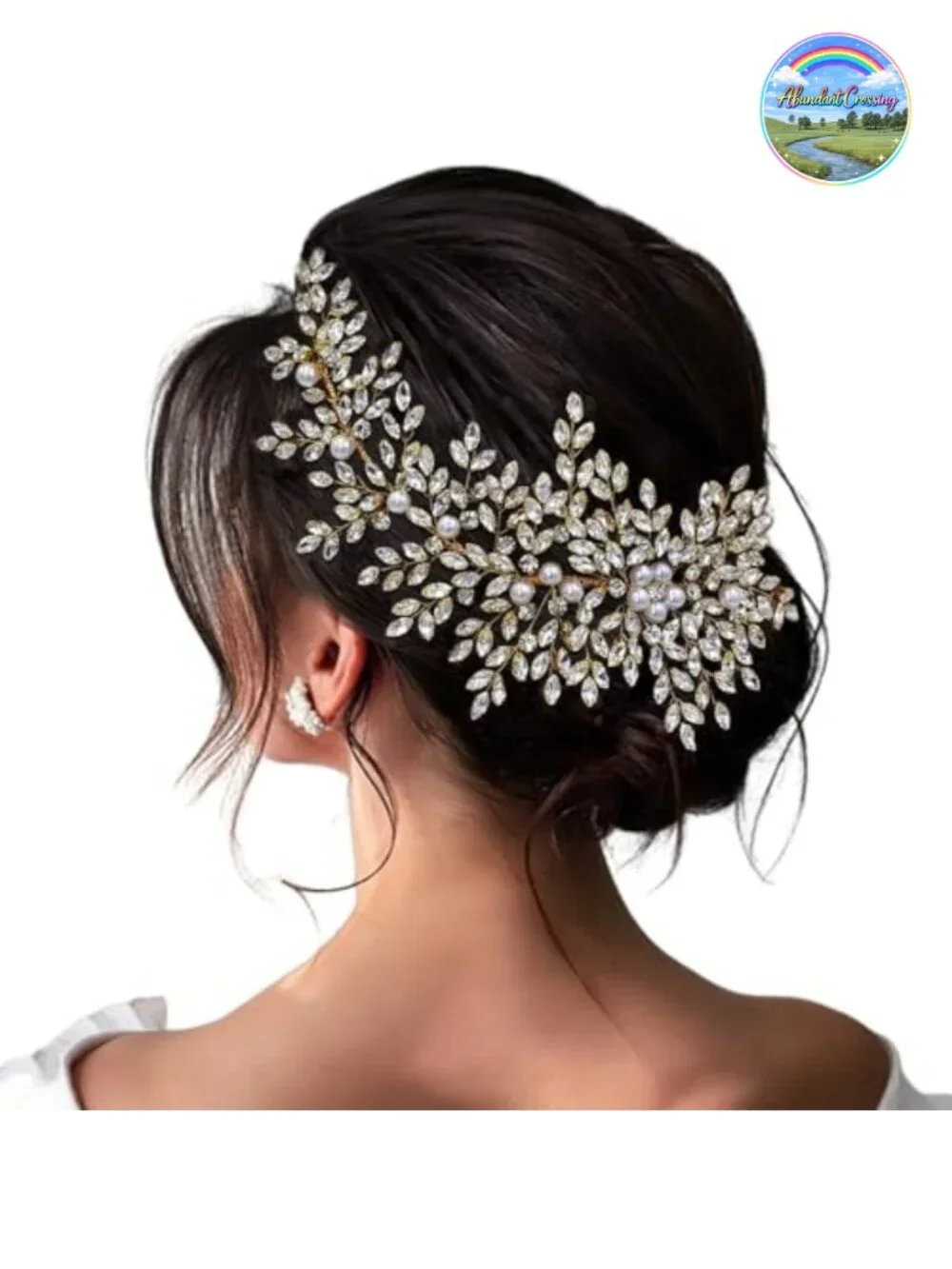 Crystal Pearl Rhinestone Wedding Hair Comb Bridal Side Comb Women Girls